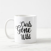 Curls Gone Wild Curly Hair Don't Care  コーヒーマグカップ (左)