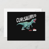 Curlsaurus Curling Saurus Dinosaur Curling Iron ポストカード (正面/裏面)