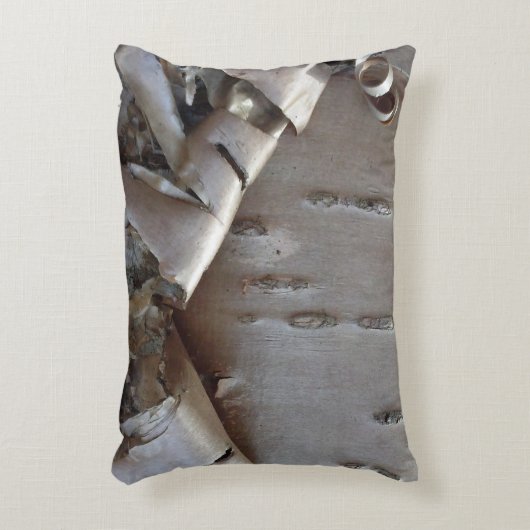 Curly Birch Bark Tree Rustic アクセントクッション (正面(垂直))
