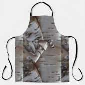 Curly Birch Bark Tree Rustic エプロン (正面)