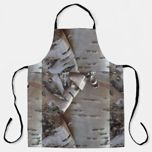 Curly Birch Bark Tree Rustic エプロン (正面)