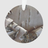 Curly Birch Bark Tree Rustic オーナメント (正面)