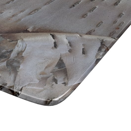 Curly Birch Bark Tree Rustic カッティングボード (角)