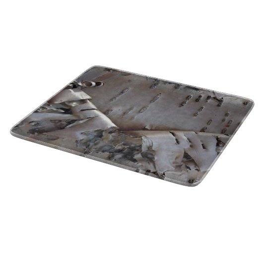 Curly Birch Bark Tree Rustic カッティングボード (角)