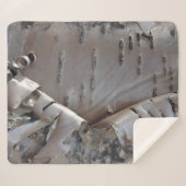 Curly Birch Bark Tree Rustic シェルパブランケット (正面(横))