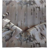 Curly Birch Bark Tree Rustic シャワーカーテン (正面)