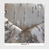 Curly Birch Bark Tree Rustic シール (シート)