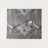 Curly Birch Bark Tree Rustic タペストリー (正面(横))