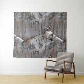 Curly Birch Bark Tree Rustic タペストリー (インサイチュ(横))