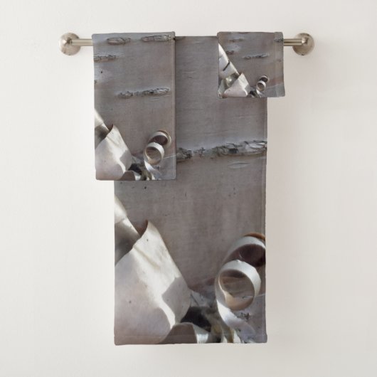 Curly Birch Bark Tree Rustic  バスタオルセット (インサイチュ)