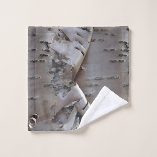 Curly Birch Bark Tree Rustic  バスタオルセット (ウォッシュタオル)