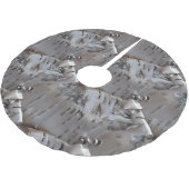 Curly Birch Bark Tree Rustic ブラッシュドポリエステルツリースカート (アングル)