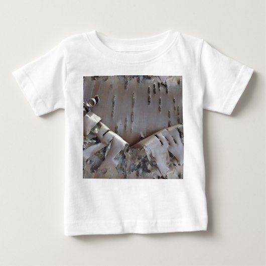 Curly Birch Bark Tree Rustic ベビーTシャツ (正面)
