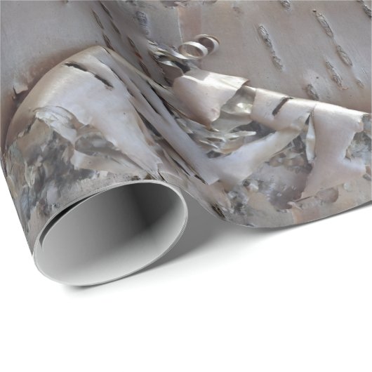 Curly Birch Bark Tree Rustic ラッピングペーパー (ロールコーナー)