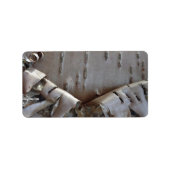 Curly Birch Bark Tree Rustic ラベル (正面)