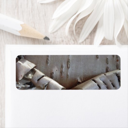 Curly Birch Bark Tree Rustic ラベル (インサイチュ)