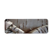 Curly Birch Bark Tree Rustic ラベル (正面)
