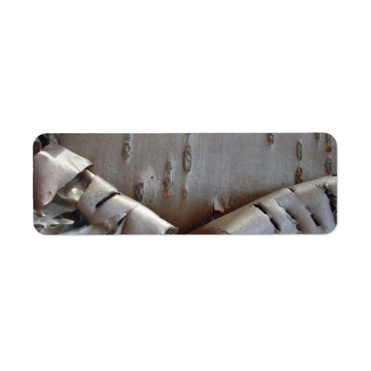 Curly Birch Bark Tree Rustic ラベル (正面)