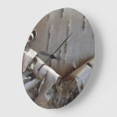Curly Birch Bark Tree Rustic ラージ壁時計 (傾斜)