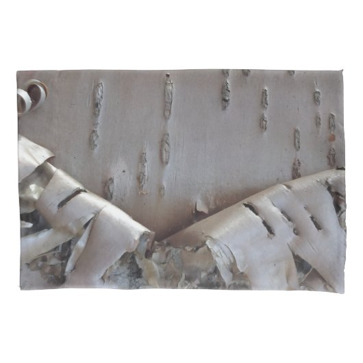 Curly Birch Bark Tree Rustic 枕カバー (正面)