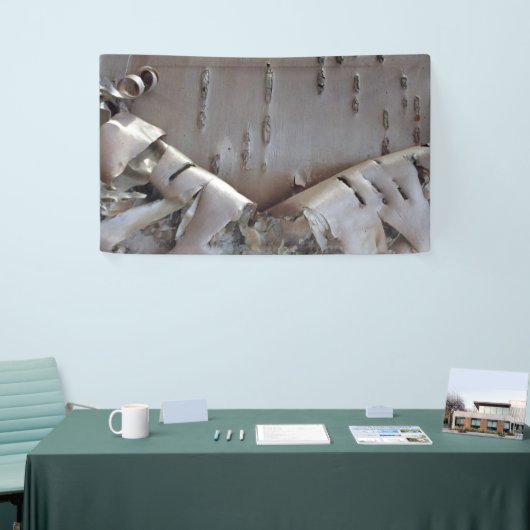 Curly Birch Bark Tree Rustic 横断幕 (トレードショー)