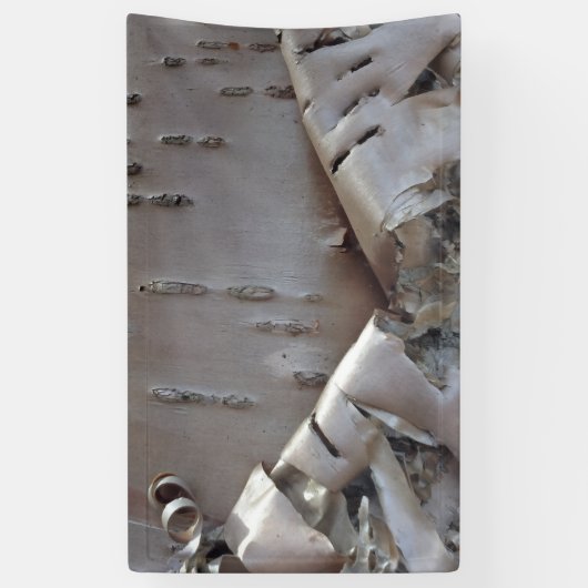 Curly Birch Bark Tree Rustic 横断幕 (縦)
