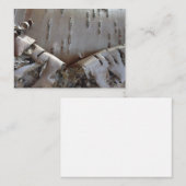 Curly Birch Bark Tree Rustic Flat Note Card ノートカード (正面/裏面)