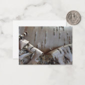 Curly Birch Bark Tree Rustic Flat Note Card ノートカード (正面/裏面インサイチュ)