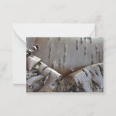 Curly Birch Bark Tree Rustic Flat Note Card ノートカード (正面)