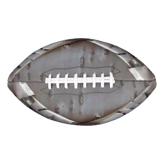 Curly Birch Bark Tree Rustic Football アメリカンフットボール (正面)