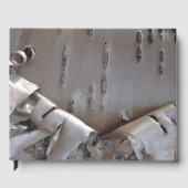 Curly Birch Bark Tree Rustic Guest Book ゲストブック (正面)
