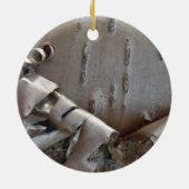 Curly Birch Bark Tree Rustic Ornament セラミックオーナメント (裏面)