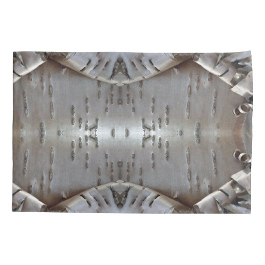Curly Birch Bark Tree Rustic Pillowcase 枕カバー (裏面)