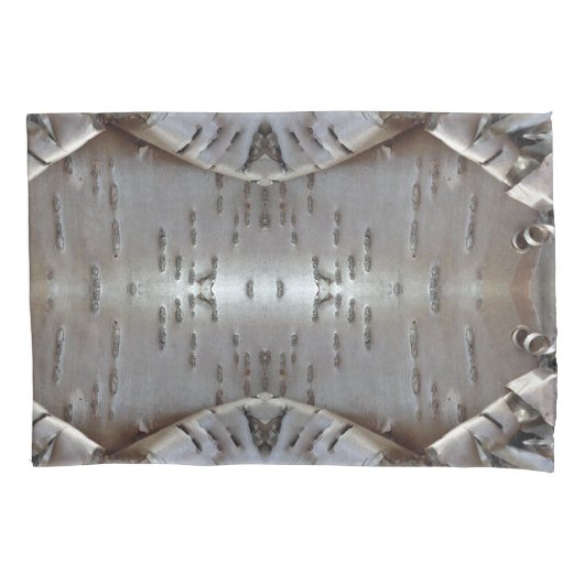 Curly Birch Bark Tree Rustic Pillowcase 枕カバー (正面)