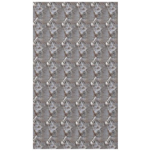 Curly Birch Bark Tree Rustic Tablecloth テーブルクロス (正面)