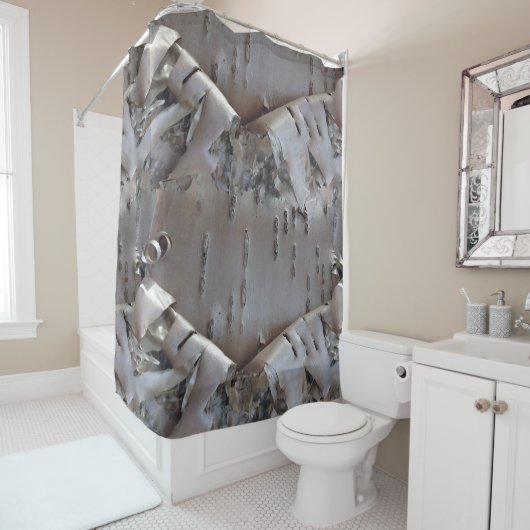 Curly Birch Bark Tree Shower Curtain シャワーカーテン (インサイチュ)