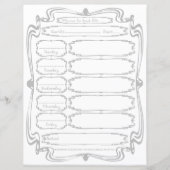 Curly Bracket Silver Fabric Font 5 Weekday Planner (正面)