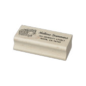 Curly Coat Little Sheep Ram Return Address ラバースタンプ (スタンプ)