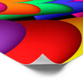 Curly Coil Rainbow Spiral Poster ポスター (角)