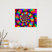 Curly Coil Rainbow Spiral Poster ポスター (キッチン)