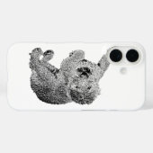 Curly Dog Phone Case – Lying Dog Ink Sketch Case-Mate iPhoneケース (裏面 (横))