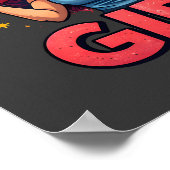 Curly Girl Hair Goals -Pink Gym Fitness Motivation ポスター (角)