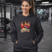 Curly Girl Hair Goals -Retro Gym Pin-up Activewear パーカ