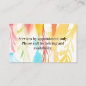 Curly Hair Hairstylist Natural Hair Salon 名刺 (裏面)