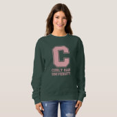 "Curly Hair University" Custom College Sweatshirt スウェットシャツ (正面フル)