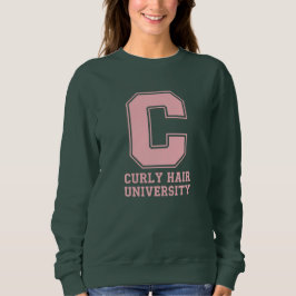 "Curly Hair University" Custom College Sweatshirt スウェットシャツ
