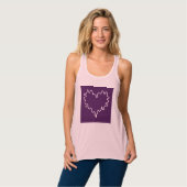 Curly Heart Purple Tank Top タンクトップ (正面フル)