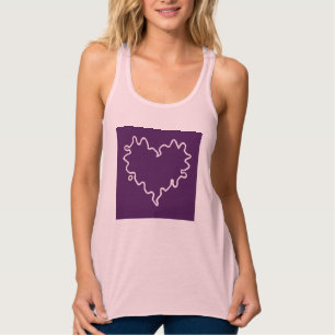 Curly Heart Purple Tank Top タンクトップ