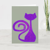 Curly-Tail Cat Greeting Cards カード (正面)