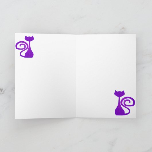 Curly-Tail Cat Greeting Cards カード (内部)
